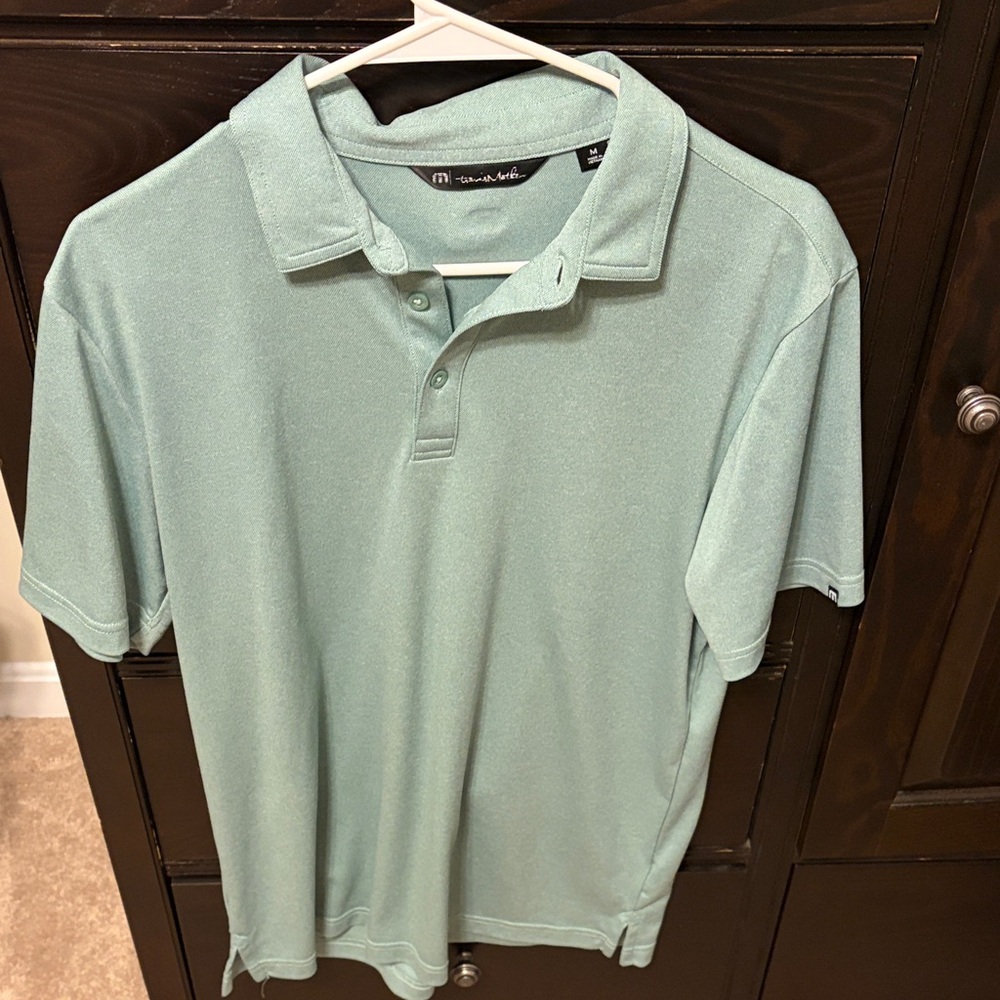 Travis Mathew Light Green Polo Shirt